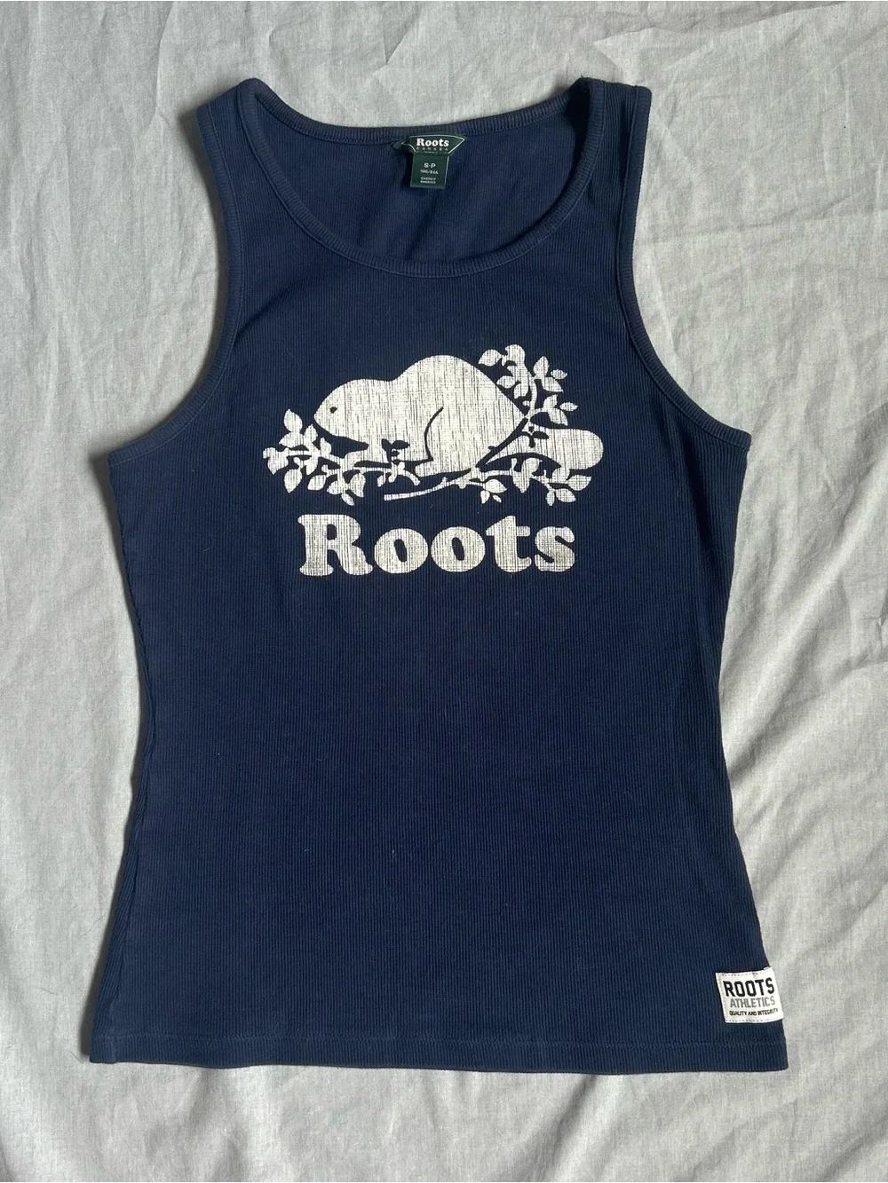 Roots Navy Blue Ribbed Tank - Picture 2 of 7